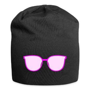 Lunettes Cateye Lunettes de soleil rose rose & bleu ciel - Bonnet en jersey - noir - Devant