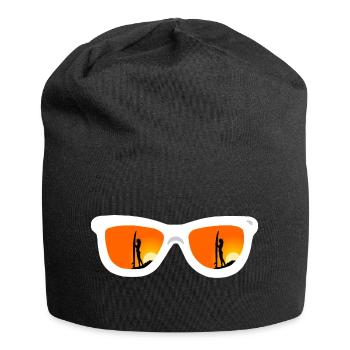 Sunglasses, Surfergirl, Sunset - Jersey-Beanie - Schwarz - Vorne