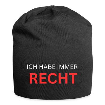Ich habe immer Recht - Jersey-Beanie - Schwarz - Vorne