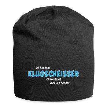 ich bin kein Klugscheisser - Jersey-Beanie - Schwarz - Vorne