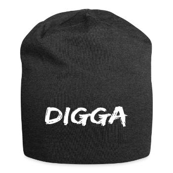 Conception de Digga - Bonnet en jersey - charbon - Devant