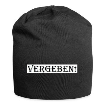 Vergeben - Jersey-Beanie - Schwarz - Vorne
