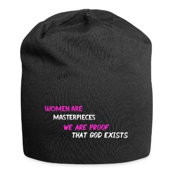 Frauen-Meisterwerke - PNK WE - Jersey-Beanie - Schwarz - Vorne
