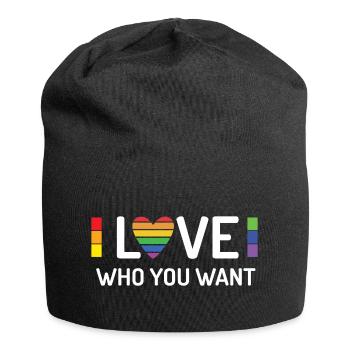 Pride Month - Liebe, wen du willst - Jersey-Beanie - Schwarz - Vorne