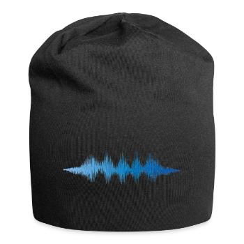 Music audio wave / sound wave / audio frequency - Jersey Beanie - black - Front