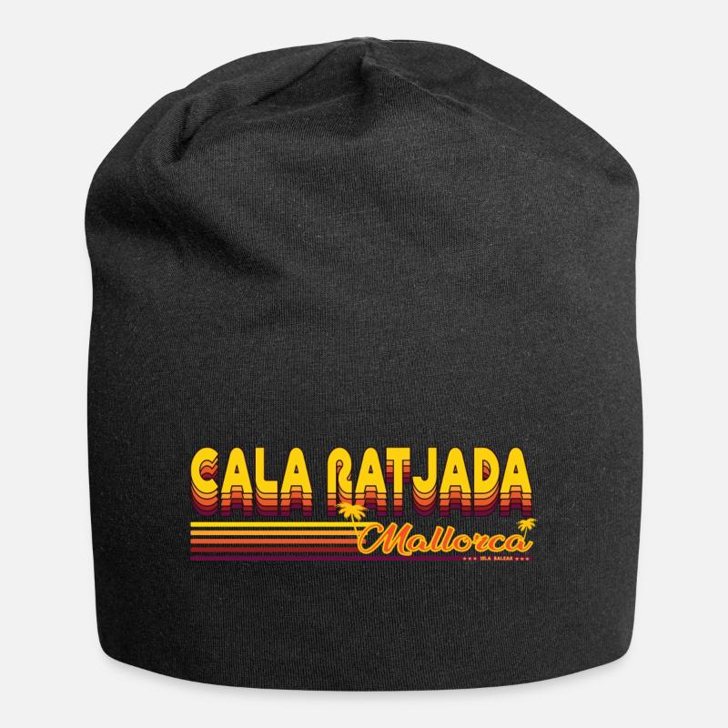Cala Ratjada sommerliches Urlaubs Mallorca Design - Jersey-Beanie - Schwarz
