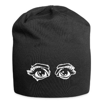 Auge Augen Augenarzt - Jersey-Beanie - Schwarz - Vorne