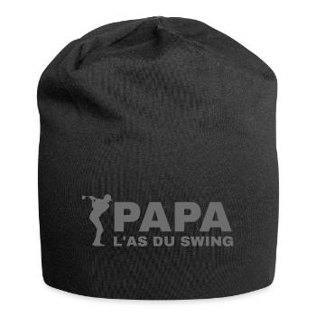 cadeau papa golfeur - Bonnet en jersey - noir - Devant
