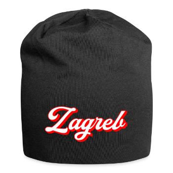 Zagreb Script Rétro - Bonnet en jersey - noir - Devant