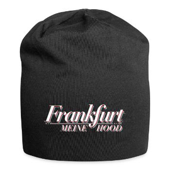 Frankfurt meine Hood - Jersey-Beanie - Schwarz - Vorne