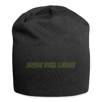 Ende der Leine - Jersey-Beanie - Schwarz - Vorne