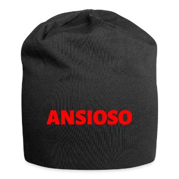 ängstlich Spanisch Sprache - Jersey-Beanie - Schwarz - Vorne