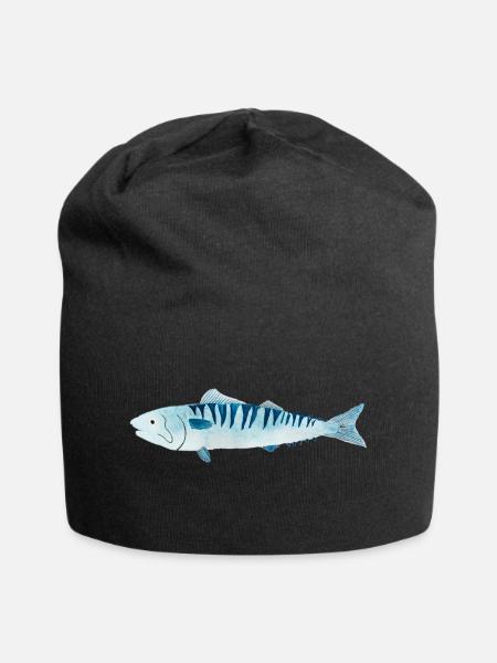 Makrele - Jersey-Beanie - Schwarz