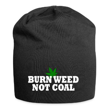 Burn weed not coal - Jersey-Beanie - Schwarz - Vorne