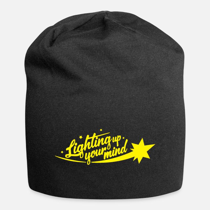 Lighting up your Mind - Jersey-Beanie - Schwarz