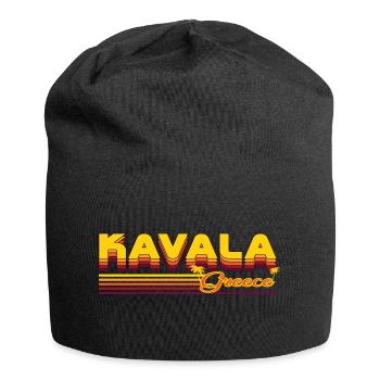 Kavala: Coastal retro design - Jersey Beanie - black - Front