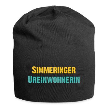Simmeringer Ureinwohnerin Wien Österreich Spruch - Jersey-Beanie - Schwarz - Vorne