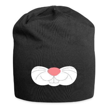 Cute bunny nose - Jersey Beanie - black - Front