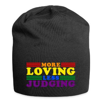 Womens More Loving Less Judging Diversity - Jersey-Beanie - Schwarz - Vorne