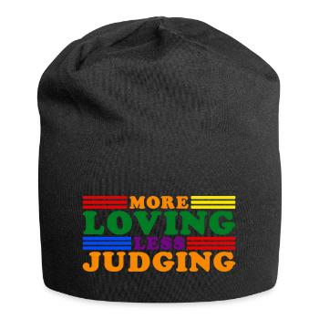 Womens More Loving Less Judging Diversity - Jersey-Beanie - Schwarz - Vorne