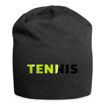 Tennis-originelle Geschenkidee - Jersey-Beanie - Schwarz - Vorne