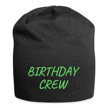 Birthday Crew - Jersey-Beanie - Schwarz - Vorne