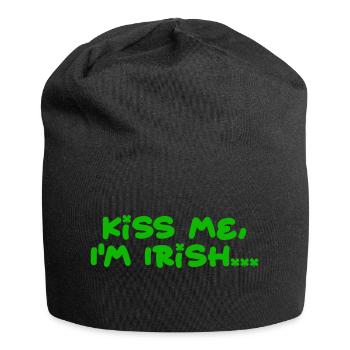 Embrasse-moi, je suis irlandaise - Bonnet en jersey - noir - Devant