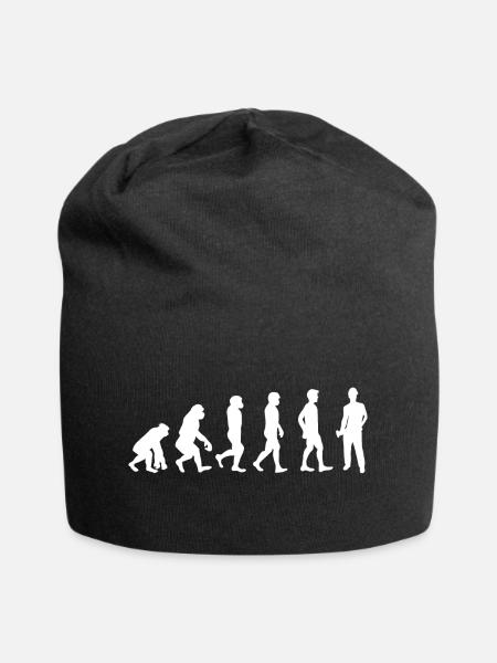 Evolution Bauarbeiter weiß - Jersey-Beanie - Schwarz