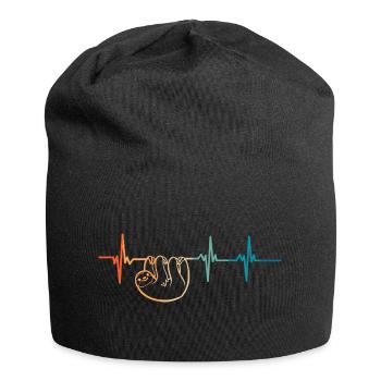 Lazy heartbeat - Jersey Beanie - black - Front