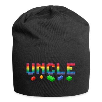 Onkel Baumeister Bausteine Blöcke Familie - Jersey-Beanie - Schwarz - Vorne