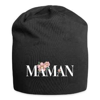 idee cadeau maman fete des meres anniversaire - Bonnet en jersey - noir - Devant