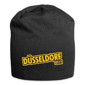 Düsseldorf - 0211 - Vorwahl - NRW - Ruhrpott - Jersey-Beanie - Schwarz - Vorne