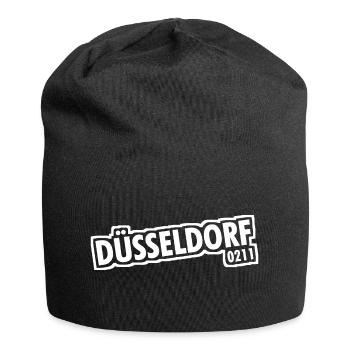 Düsseldorf - 0211 - Vorwahl - NRW - Ruhrpott - Jersey-Beanie - Schwarz - Vorne