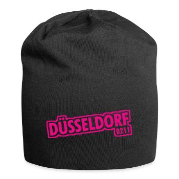 Düsseldorf - 0211 - Vorwahl - NRW - Ruhrpott - Jersey-Beanie - Schwarz - Vorne