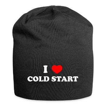 J’adore le démarrage à froid - Bonnet en jersey - noir - Devant