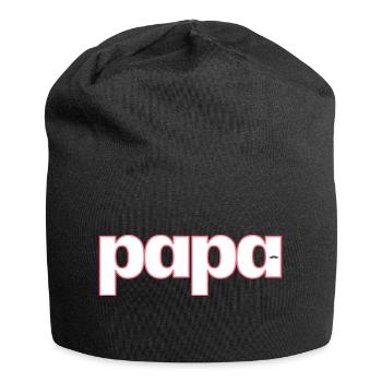PAPA - Jersey-Beanie - Schwarz - Vorne