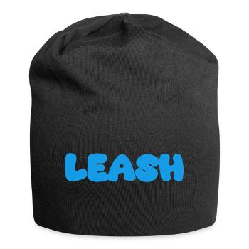 Nom de la laisse Bleu - Bonnet en jersey - noir - Devant