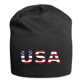 United States in the colors of the American flag flag flag - Jersey Beanie - black - Front