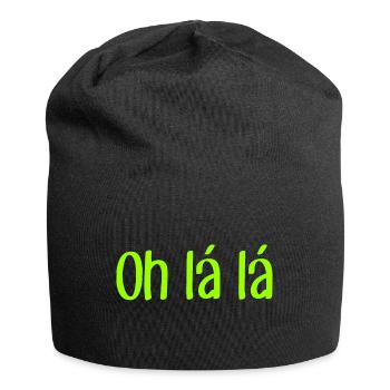 Oh lá lá - Dicton cool - Citation cool - Bonnet en jersey - noir - Devant