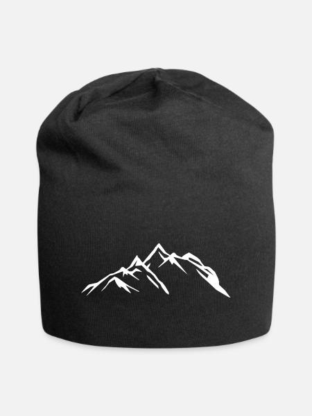 berge - Jersey-Beanie - Schwarz