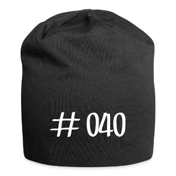#040 - 040 - Vorwahl - Hamburg - Elbe - Alster - Jersey-Beanie - Schwarz - Vorne