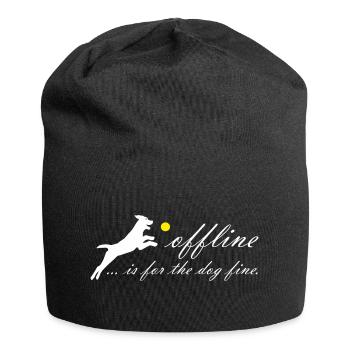 Chien hors ligne Chien de course - Bonnet en jersey - noir - Devant