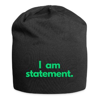 statement txt green - Jersey Beanie - black - Front