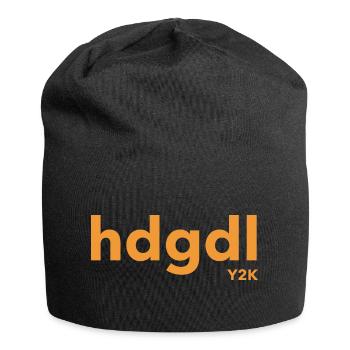 hdgdl hab dich ganz doll lieb Jahr2000 Y2K orange - Jersey-Beanie - Schwarz - Vorne