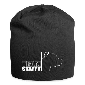 TEAM Staffy Staffordshire Bullterrier Wilsigns - Jersey-Beanie - Schwarz - Vorne