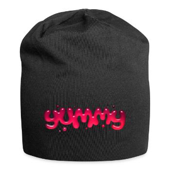 Graphisme de texte délicieux - Bonnet en jersey - noir - Devant