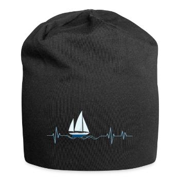 Heartbeat Veil - Gift Idea - Jersey Beanie - black - Front