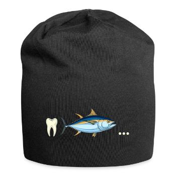 Tuna tooth ... - Jersey Beanie - black - Front