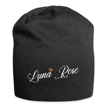 Luna Rose Name for Women Kids Toddlers - Luna Rose - Jersey Beanie - black - Front