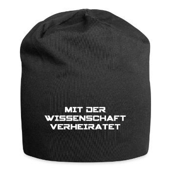 MIT DER WISSENSCHAFT VERHEIRATET - Jersey-Beanie - Schwarz - Vorne